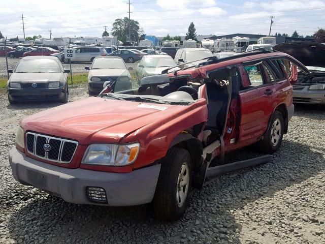 JF1SF635X2H740988 - 2002 SUBARU FORESTER L RED photo 2