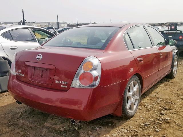 1N4BL11E23C111576 - 2003 NISSAN ALTIMA SE RED photo 4