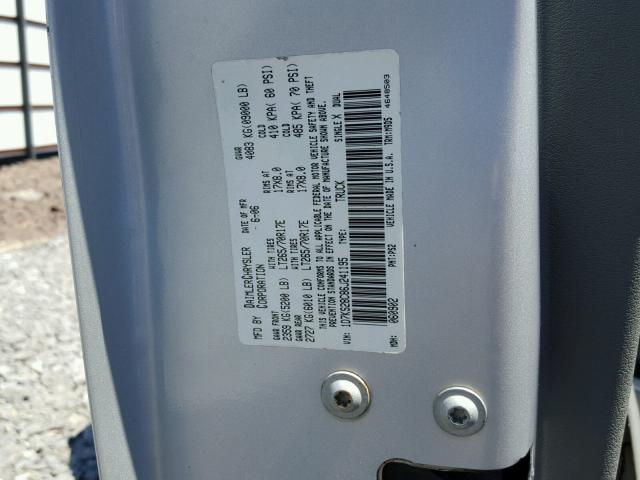 1D7KS28C86J241195 - 2006 DODGE RAM 2500 S GRAY photo 10