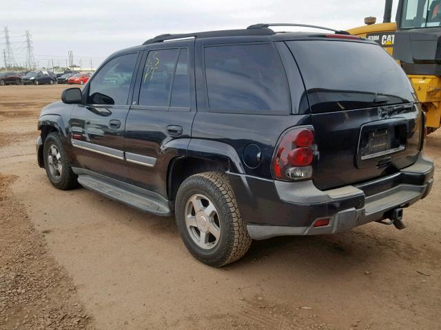 1GNDT13S222125432 - 2002 CHEVROLET TRAILBLAZE BLACK photo 3