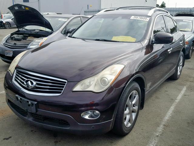 JNKAJ09E68M306347 - 2008 INFINITI EX35 BASE Bordo foto 2