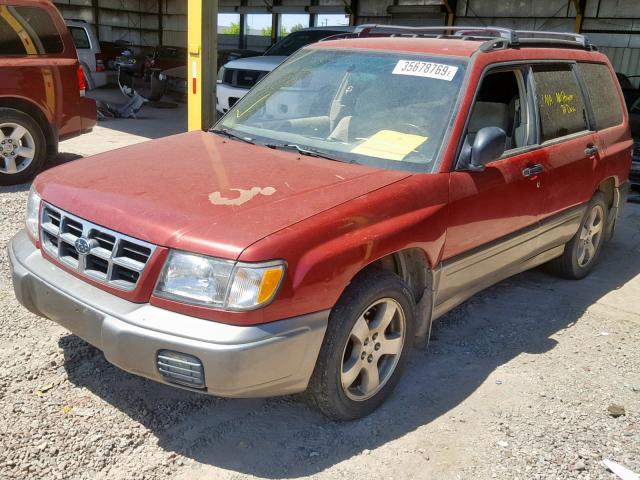 JF1SF6558XH706312 - 1999 SUBARU FORESTER S RED photo 2