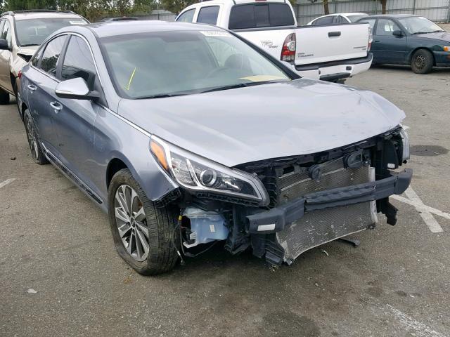 5NPE34AF0GH360986 - 2016 HYUNDAI SONATA SPO GRAY photo 1