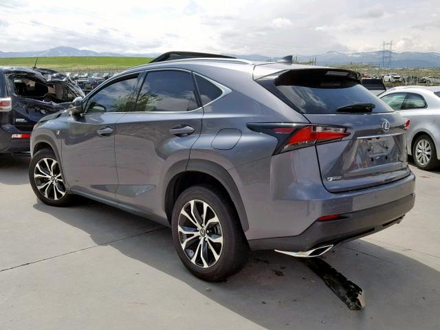 JTJBARBZ0G2080305 - 2016 LEXUS NX 200T GRAY photo 3