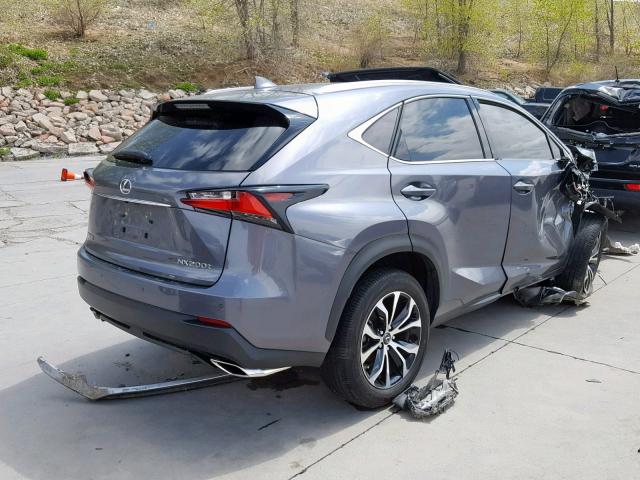 JTJBARBZ0G2080305 - 2016 LEXUS NX 200T GRAY photo 4