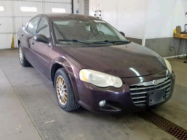 1C3EL56R24N377698 - 2004 CHRYSLER SEBRING LX BURGUNDY photo 1