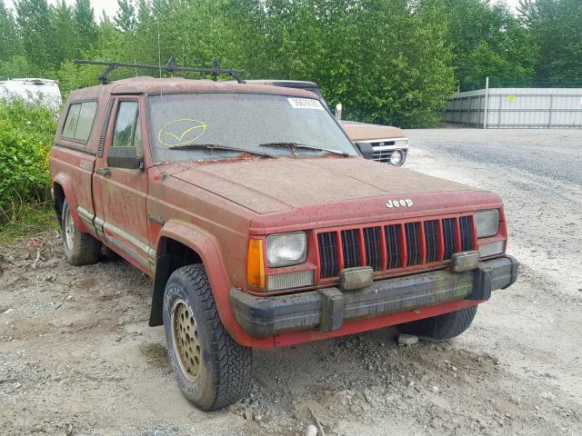 1J7FJ66L3LL191134 - 1990 JEEP COMANCHE E RED photo 1