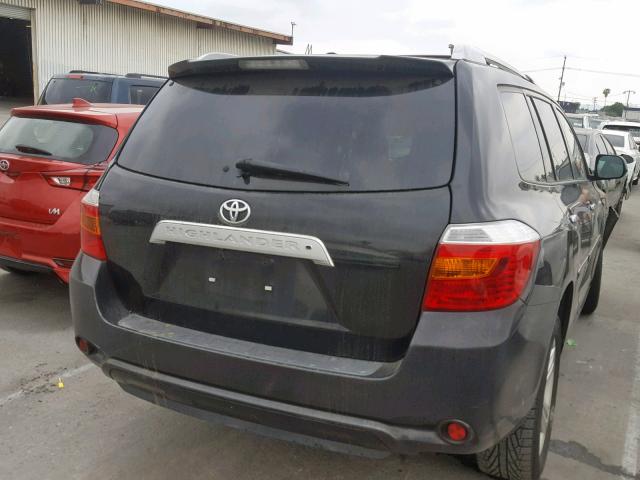 5TDYK3EH9AS023076 - 2010 TOYOTA HIGHLANDER BLACK photo 4