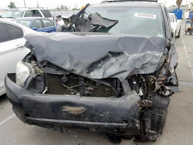 5TDYK3EH9AS023076 - 2010 TOYOTA HIGHLANDER BLACK photo 9