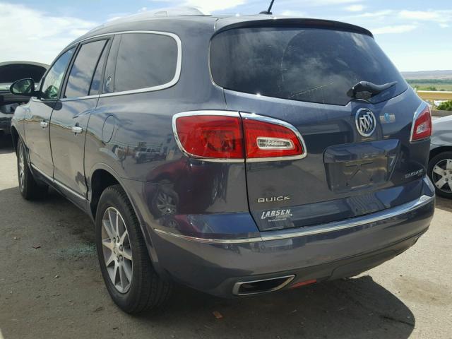 5GAKVCKD4DJ125662 - 2013 BUICK ENCLAVE BLUE photo 3