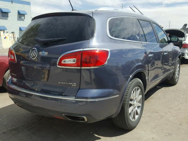 5GAKVCKD4DJ125662 - 2013 BUICK ENCLAVE BLUE photo 4