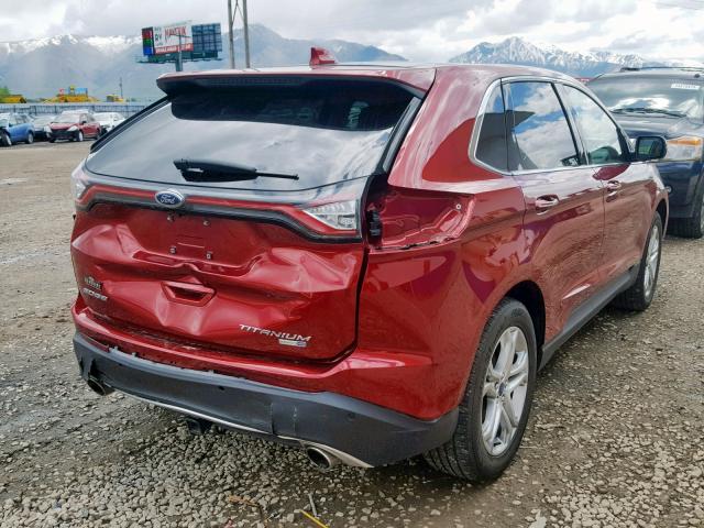 2FMPK4K90GBC21095 - 2016 FORD EDGE TITAN RED photo 4