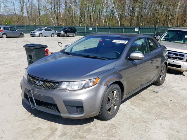 KNAFU6A23A5168136 - 2010 KIA FORTE EX GRAY photo 2