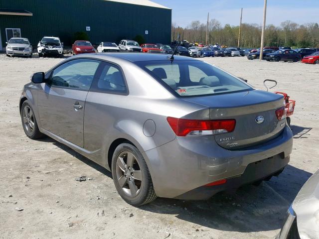 KNAFU6A23A5168136 - 2010 KIA FORTE EX GRAY photo 3