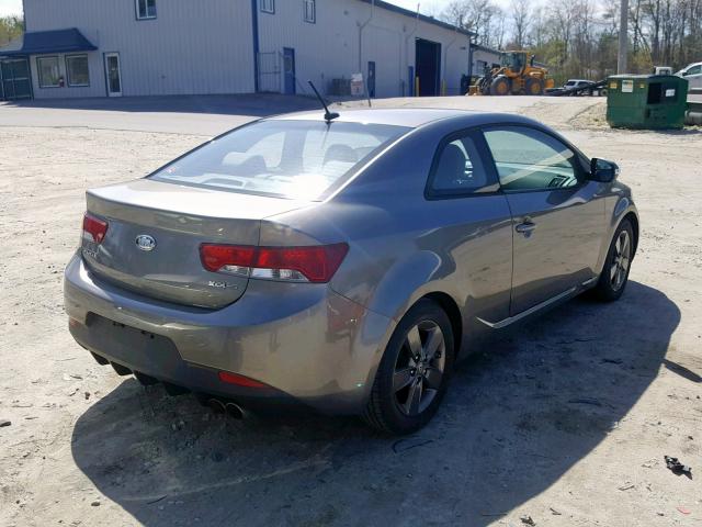 KNAFU6A23A5168136 - 2010 KIA FORTE EX GRAY photo 4