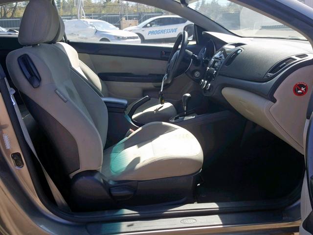 KNAFU6A23A5168136 - 2010 KIA FORTE EX GRAY photo 5