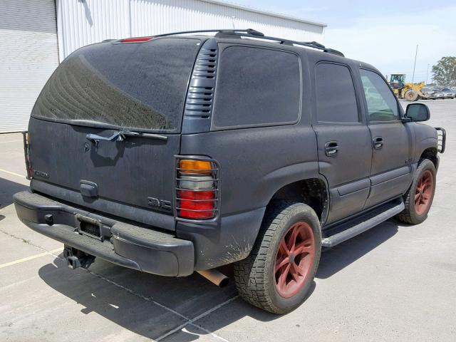 1GKEK13T85J163948 - 2005 GMC YUKON BLACK photo 4