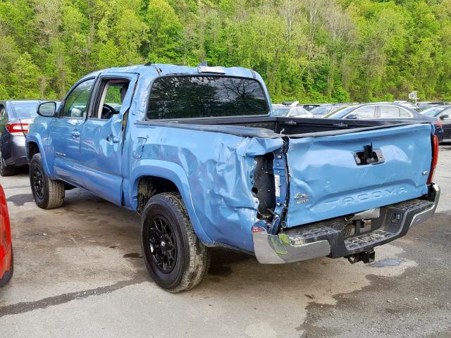 3TMCZ5AN9KM194604 - 2019 TOYOTA TACOMA DOU BLUE photo 3