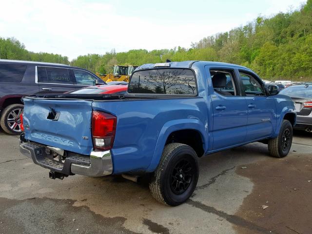 3TMCZ5AN9KM194604 - 2019 TOYOTA TACOMA DOU BLUE photo 4