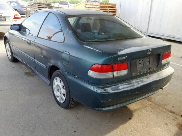 1HGEJ6121YL062914 - 2000 HONDA CIVIC DX GREEN photo 3