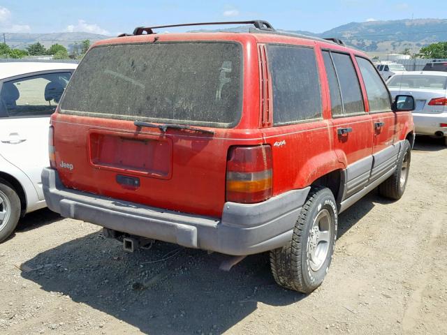 1J4EZ58S8TC146321 - 1996 JEEP GRAND CHER RED photo 4