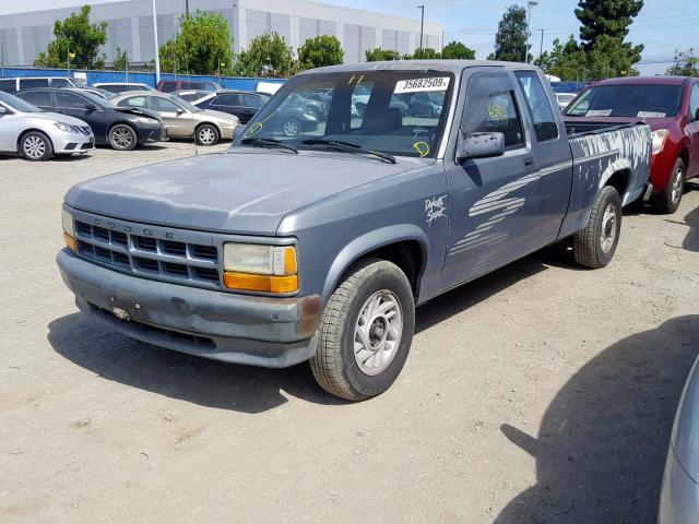 1B7FL23X6NS688720 - 1992 DODGE DAKOTA GRAY photo 2