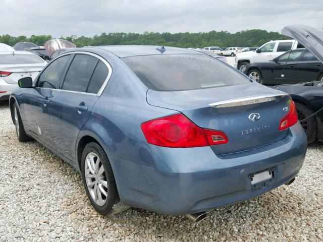 JNKCV61E69M310251 - 2009 INFINITI G37 BASE BLUE photo 3