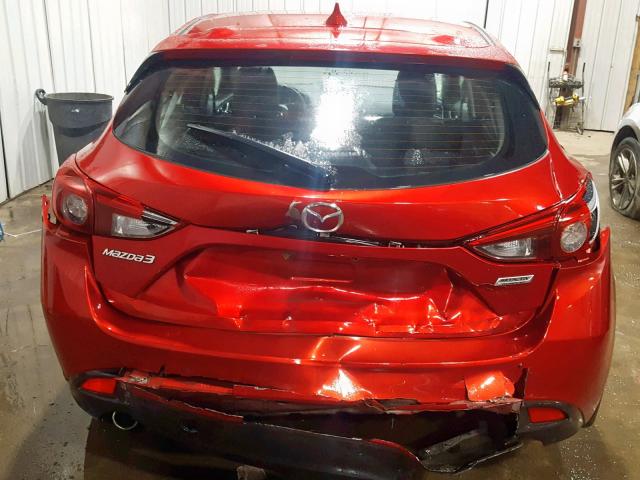 JM1BM1N33G1277221 - 2016 MAZDA 3 GRAND TO RED photo 9