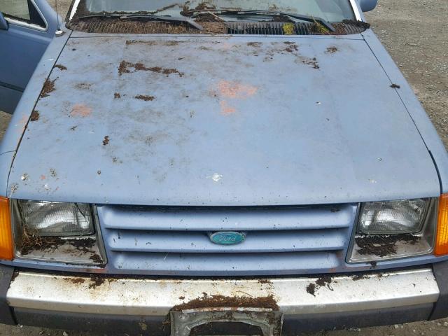 1FABP21R3EK291592 - 1984 FORD TEMPO L BLUE photo 7