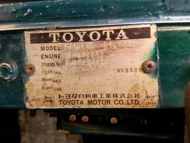 FJ40904902 - 1977 TOYOTA LANDCRUISE 绿色 照片 10