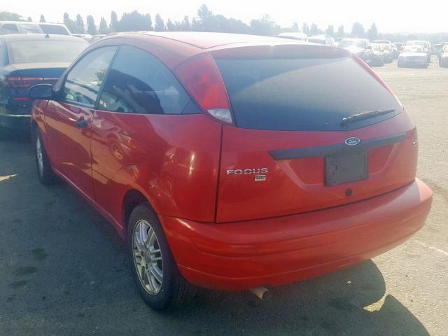 1FAHP31N86W234327 - 2006 FORD FOCUS ZX3 RED photo 3