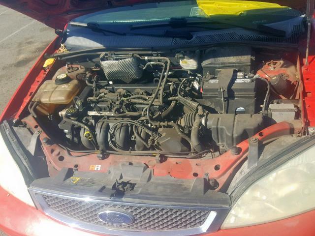 1FAHP31N86W234327 - 2006 FORD FOCUS ZX3 RED photo 7