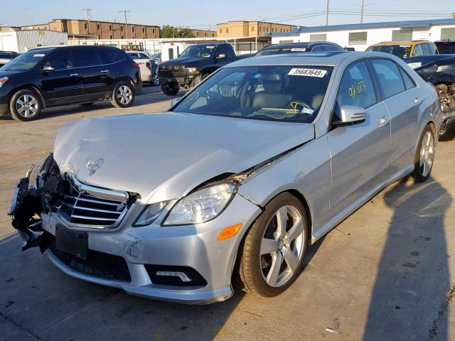 WDDHF5GB4BA407716 - 2011 MERCEDES-BENZ E 350 SILVER photo 2