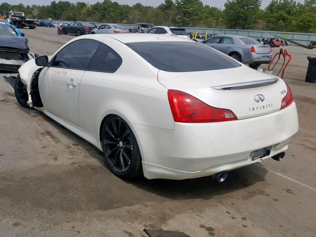 JNKCV64E48M130373 - 2008 INFINITI G37 BASE WHITE photo 3