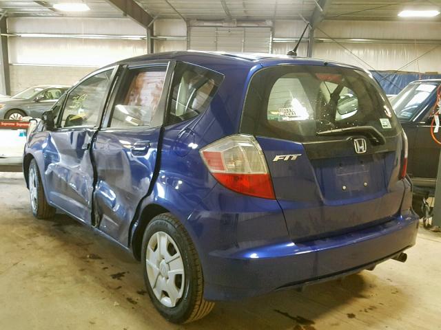 JHMGE8H38DC038589 - 2013 HONDA FIT BLUE photo 3