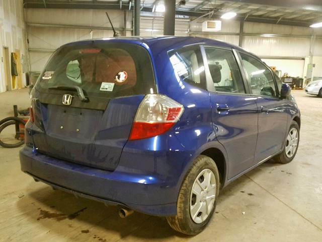 JHMGE8H38DC038589 - 2013 HONDA FIT BLUE photo 4