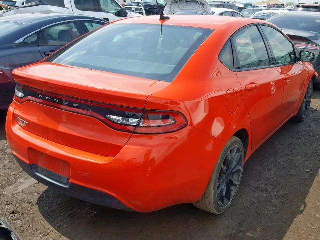 1C3CDFFA8GD817969 - 2016 DODGE DART SXT S ORANGE photo 4