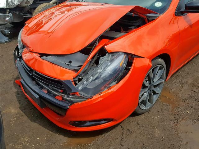 1C3CDFFA8GD817969 - 2016 DODGE DART SXT S ORANGE photo 9