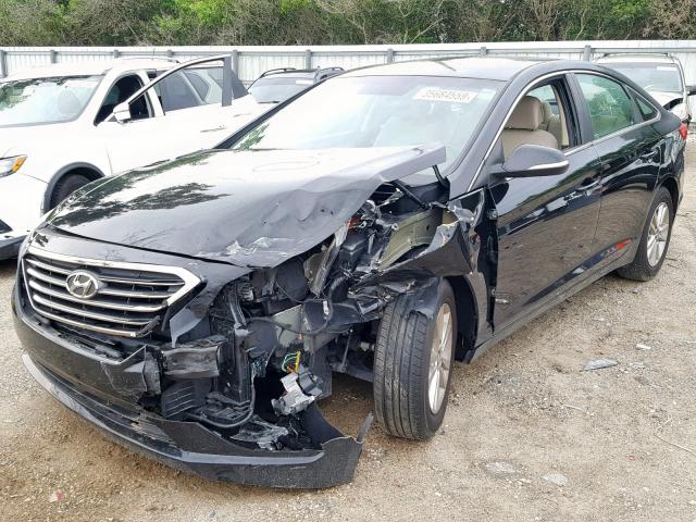 5NPE24AA7FH132232 - 2015 HYUNDAI SONATA ECO BLACK photo 2