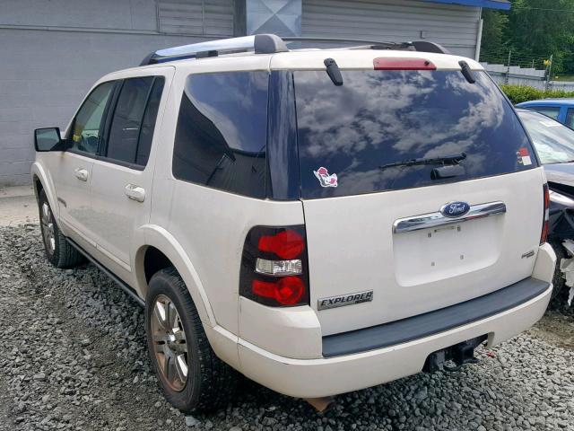 1FMEU65E17UB26111 - 2007 FORD EXPLORER L WHITE photo 3