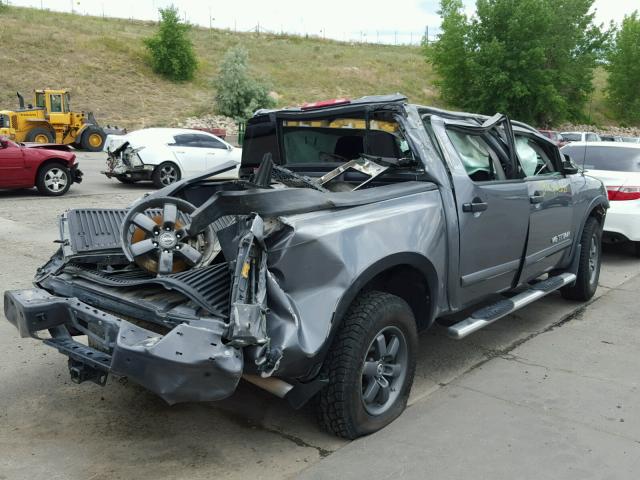 1N6AA0EC6FN513749 - 2015 NISSAN TITAN S GRAY photo 4