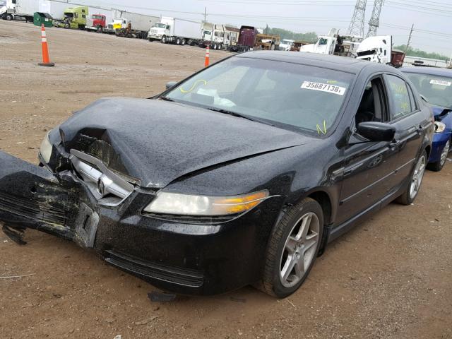 19UUA66284A011940 - 2004 ACURA TL BLACK photo 2