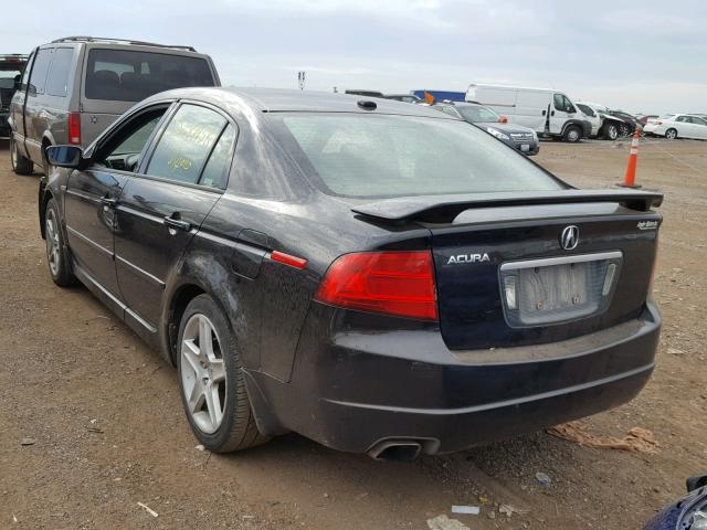 19UUA66284A011940 - 2004 ACURA TL BLACK photo 3