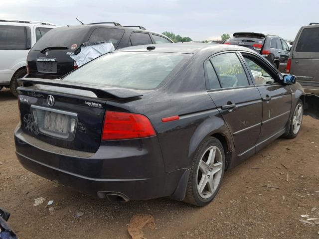 19UUA66284A011940 - 2004 ACURA TL BLACK photo 4