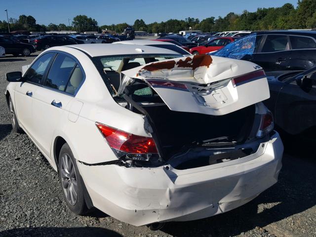 1HGCP3F88CA038258 - 2012 HONDA ACCORD EXL WHITE photo 3