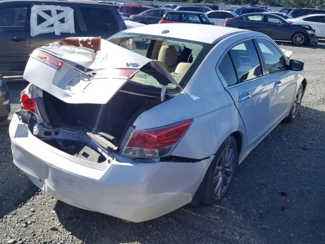 1HGCP3F88CA038258 - 2012 HONDA ACCORD EXL WHITE photo 4