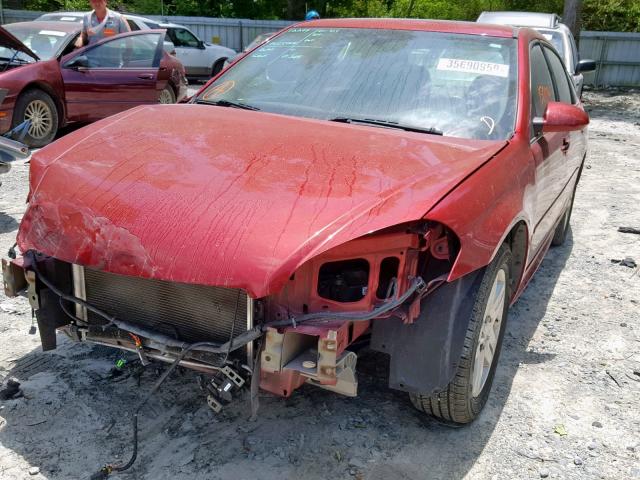 2G1WB5E38E1164461 - 2014 CHEVROLET IMPALA LIM RED photo 2