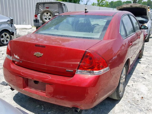 2G1WB5E38E1164461 - 2014 CHEVROLET IMPALA LIM RED photo 4