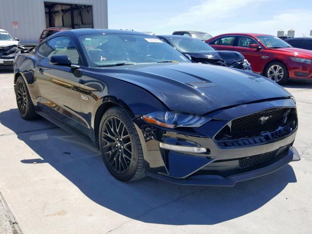 1FA6P8CF0J5116488 - 2018 FORD MUSTANG GT BLACK photo 1