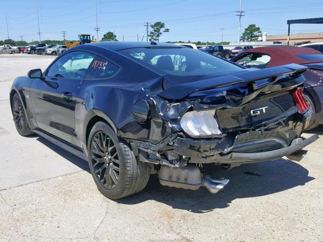 1FA6P8CF0J5116488 - 2018 FORD MUSTANG GT BLACK photo 3